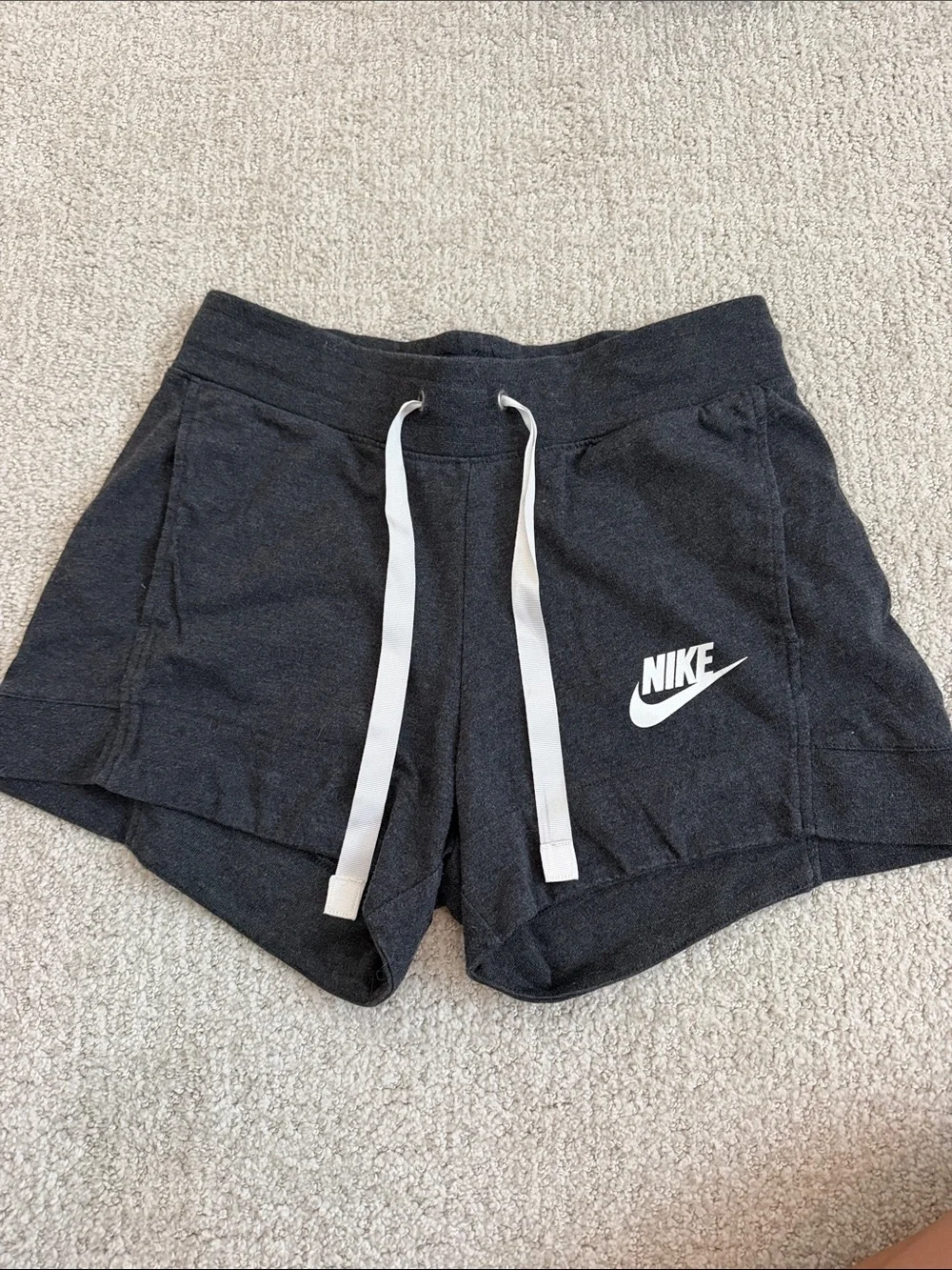 Nike Women's Charcoal Athletic Shorts with Drawstring